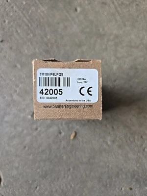 BANNER TM18VP6LPQ8 EZ BEAM TM18 POLARIZED RETROREFLECTIVE 42005 10-30V -FREESHIP - Image 1 of 3