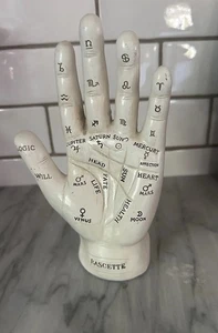 Vintage 12" Ceramic Palmistry Hand Reading Fortune Telling Decor Sculpture - Picture 1 of 9