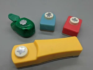 Bundle of 4 Decorative Paper Punch Scrapbook Card Making Craft Art-Free Shipping - Picture 1 of 9