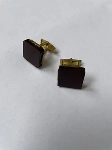Original vintage men's cufflinks natural stone jasper ussr - Picture 1 of 4