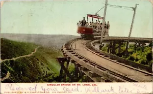 Vintage CA Postcard Pacific Electric Railway Circular Bridge Mt Lowe 1908 LA - Picture 1 of 3