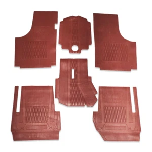 SERIE TAPPETI IN GOMMA PER 500 GIARDINIERA - 6 PEZZI TAPPETINI LASSY COD. 10063 - Foto 1 di 2