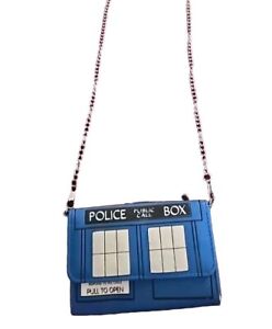 Doctor Who Police Public Call Box Leather Crossbody Purse