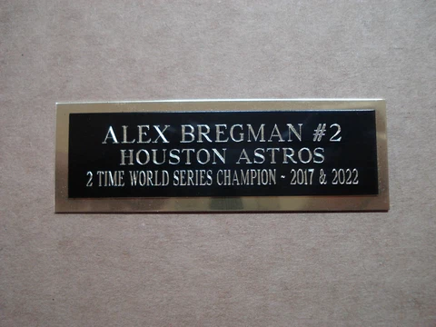 Alex Bregman Baseball Card Plaque or Baseball Ball Cube Nameplate 1" X 3" Cover