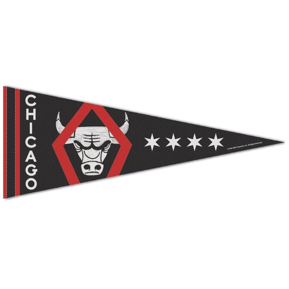 CHICAGO BULLS 2023 CITY EDITION ROLL UP PREMIUM FELT PENNANT 12"x30" WINCRAFT - Image 1 of 1