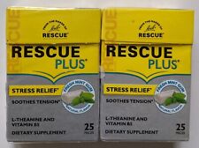 Bach Rescue Plus Mint Gum Stress Relief 2 Boxes x 25 Each = 50 Pieces EXP 09/24