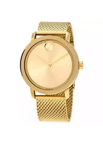 Brandneu Movado Bold Herren Gelbgold Mesh Armband Uhr 3600560 - Bild 1 von 4