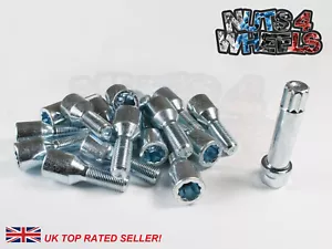 16 x Chrome Tuner Alloy Wheel Bolts M12x1.25 fits Fiat Linea Bravo - Picture 1 of 3
