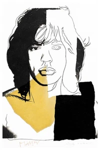 Mick Jagger III A2 by Andy Warhol High Quality Canvas Art Print - Picture 1 of 1