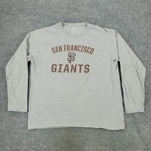 San Francisco Giants Shirt Men XL Gray MLB Baseball Graphic Long Sleeve Pullover - Picture 1 of 13