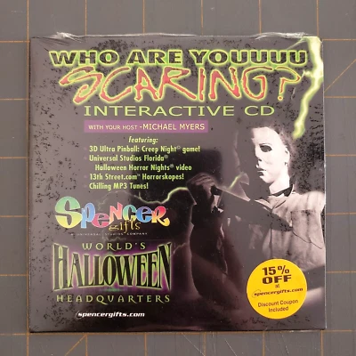 Spencer Gifts 2001 Who Are Youuuu Scaring Interactive CD Michael Myers SEALED - Image 1 of 2