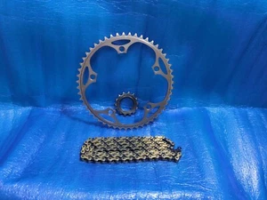 Shimano Dura Ace FC-7710 51T 1/8" Chainring + 14T NJS Cog + Izusmi V NJS Chain - Picture 1 of 7