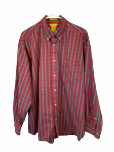 Duck Head Shirt Mens L Buttondown Cotton Wrinkle Resistant Plaid Christmas - Picture 1 of 5
