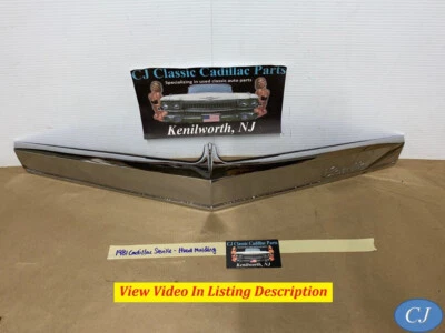 81 Cadillac Seville CROMO CAPÓ MOLDURA BORDE CON PANEL DE RELLENO ESPACIADOR NEGRO Foto 1 de 4