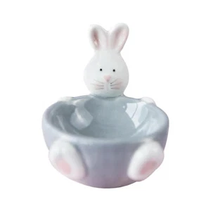 Ceramic Rabbit Egg Cup Display For Hard Boiled Easter Party Dinner Table Decor - Picture 1 of 5