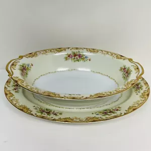 Vintage Noritake M Collection Japan Oval Vegetable Bowl And Oval Plate Set - Picture 1 of 16