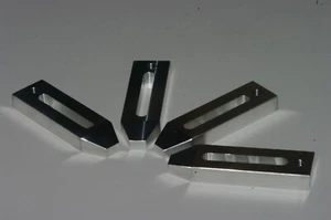 3 INCH LONG !!!! ALUMINUM CLAMP SET OF FOUR WITHOUT HARDWARE 1/4 20 THREADS. - Picture 1 of 13