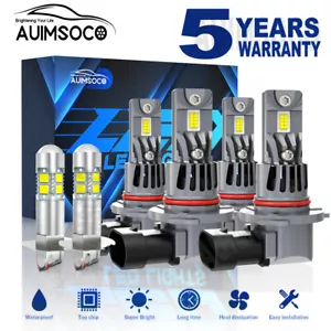 For GMC Sonoma Extended Cab Pickup 1994-1997 LED Headlight Fog Light Bulbs 6500K - Picture 1 of 15