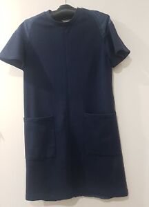 COUNTRY ROAD Pure Cotton/Cotton Denim Combo Design Low Pockets Sweatshirt Dress