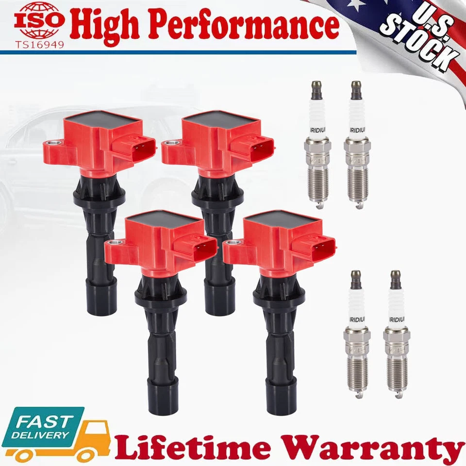 4 bujías de iridio de bobina de encendido de rendimiento para Mazda 3 MX-5 Miata CX-7 UF540 Foto 1 de 4