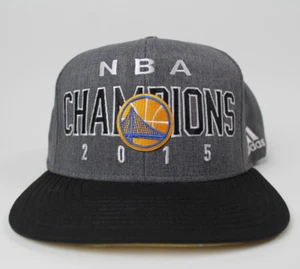 Adidas Golden State Warriors Snapback Hat 2015 NBA Champions Gorra Gris - Imagen 1 de 6