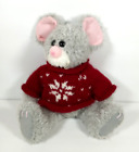 Vintage Gibson Greetings 1996 Benny the Mouse Sweater Plush Stuffed Animal 9"