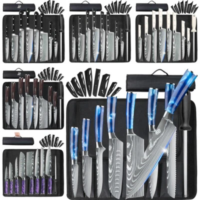 Messerset mit Rolltasche 8-teiliges Profi Küchenmesser Küchenchef Kochmesser DHL - Bild 1 von 4