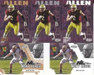 ZACH ALLEN 2019 SAGE Premier Draft (5) lot base + gold + Next Level BOSTON COLL - Picture 1 of 1