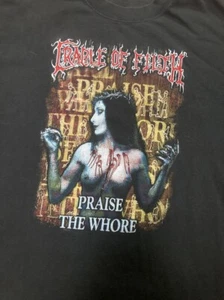 Cradle of Filth - Bota Praise the Whore Negra Unisex Algodón Camiseta S-5XL DA694 - Imagen 1 de 5