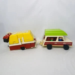 Cámper Pop-up #992 Fisher Price Little People Play Family Car COMPLETO - Imagen 1 de 24