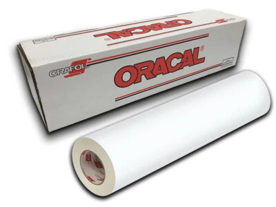 12" X 10yd - White Matte Oracal 631 Exhibition Cal Vinyl Roll - Image 1 of 2