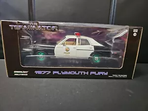 1977 PLYMOUTH FURY POLICE "THE TERMINATOR" 1/24 DIECAST CAR GREENLIGHT CHASE NEW - Picture 1 of 6