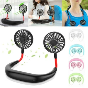 Portable Rechargeable Neck Fan 3 Speed Air cooler Hanging USB Lazy Neckband US - Picture 1 of 16