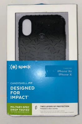 Speck CandyShell Fit For iPhone Xs,X, Case - Black Gunmetal Open Box - Image 1 of 4