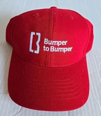 Gorra roja de gancho y bucle ajustable AJM International parachoques a parachoques Foto 1 de 4