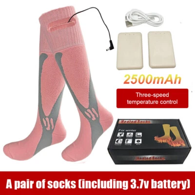 Calcetines térmicos eléctricos recargables calefacción calentador de pies calcetines control de aplicaciones 4 modos Foto 1 de 4
