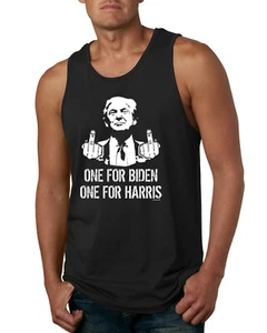 Camiseta sin mangas Trump Middle Dinger One para Biden One para Harris MAGA Political Men - Imagen 1 de 8