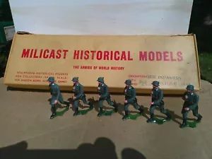 authenticast, Molicast HE, 6x ww2 German Infantry Marching lead 54mm painted, HB - Picture 1 of 2