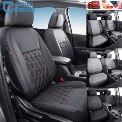 Car Seat Cover Full Set Cloth/Leather Cushions For Chevrolet Colorado LT,Z71,ZR2 Foto 1 de 4