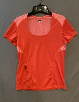 REI Co-Op Shirt Womens Large Pink Scoop Moisture Resistant Outdoor Gym Running — 第 1/4 张图片