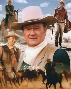 Cartel impreso del oeste de John Wayne 8x10 imagen JW1 - Imagen 1 de 1