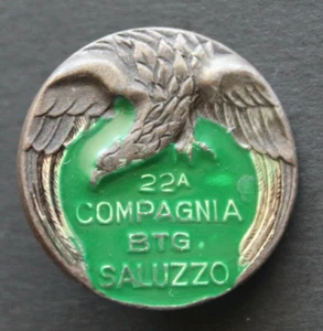 DISTINTIVI ALPINI 22a COMPAGNIA Btg SALUZZO TAURINENSE 1965 OLD ALPINE BADGES - Foto 1 di 2