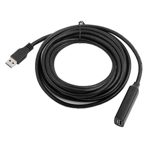 USB Extension Cable Cord 5 M/15ft Black Up To 5 Gbps Super Speed USB 3.0 Type - Picture 1 of 9