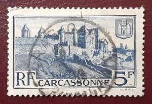 FRANKREICH 1938 5f gebrauchte Festung Carcassonne Mi 413 Scott 345 ss/vz 9475 - Bild 1 von 2