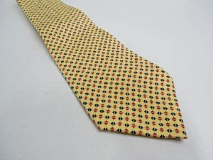 Tommy Hilfiger Men's Tie 58" Long / 4" Wide 100% Silk Tan/Red/Blue - Picture 1 of 7