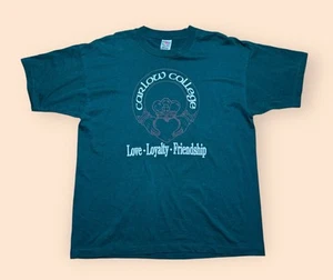 Vintage 1990s Carlow College T Shirt Men’s XL Green Vtg 90s Pittsburgh - Picture 1 of 4