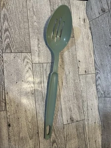 Cuchara ranurada azul Ekco vintage de 11 pulgadas Cottagecore - Imagen 1 de 6