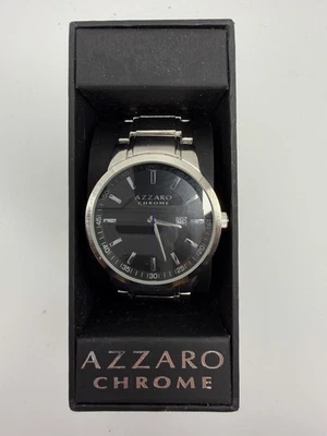 Chrome Azzaro Parfums CHO002M Nova Bateria Relógio Masculino 45MM 7.5" - Imagem 1 de 4