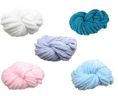 [2 pack - 54 yds] Chenille Chunky Yarn Jumbo (2cm) Thick Knit Blanket Crochet - Image 1 of 4