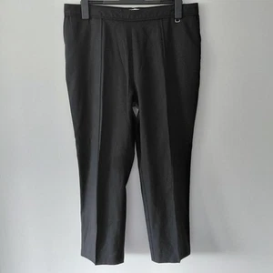 M&S CLASSIC Trousers Size 18-UK Black Comfort Short 27L Elastic Waist 38W  - Picture 1 of 8